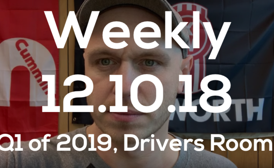 Weekly 12.10.19 Q1 of 2019, Drivers Room